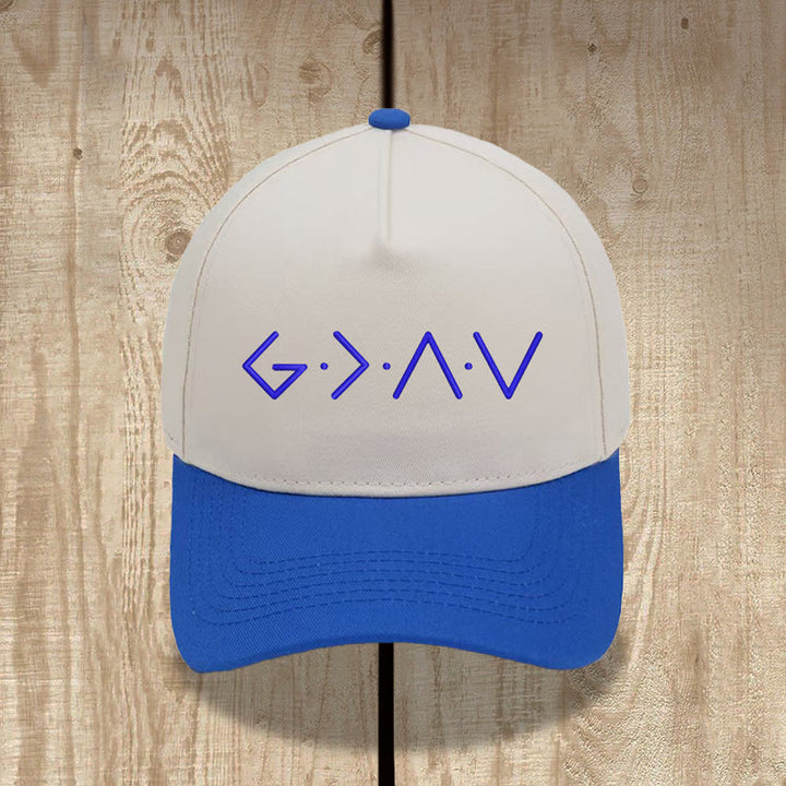 Christianartworkshop Cappellino da baseball con ricamo frontale a forma di lettera geometrica sottile. - Blu reale - image 7