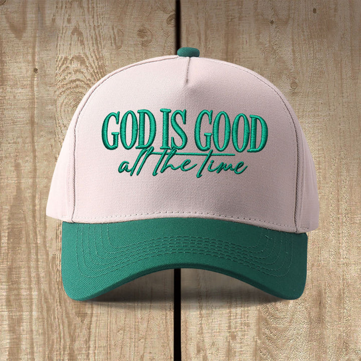Christianartworkshop Dio è buono sempre - Cappellino da baseball casual con scritta "Fede" ricamata - Verde - image 12