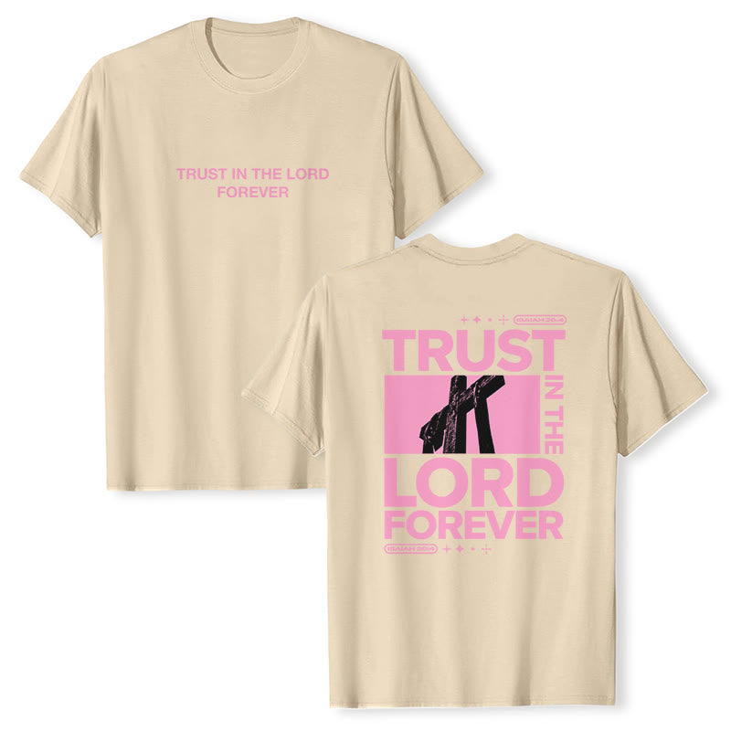 Maglietta "Confida nel Signore per sempre" Christianartworkshop - Beige - 2XL - image 6