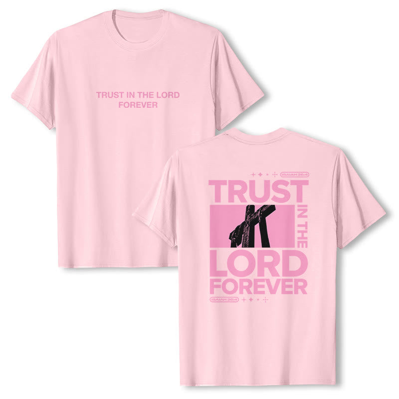 Maglietta "Confida nel Signore per sempre" Christianartworkshop - Rosa - 2XL - image 12