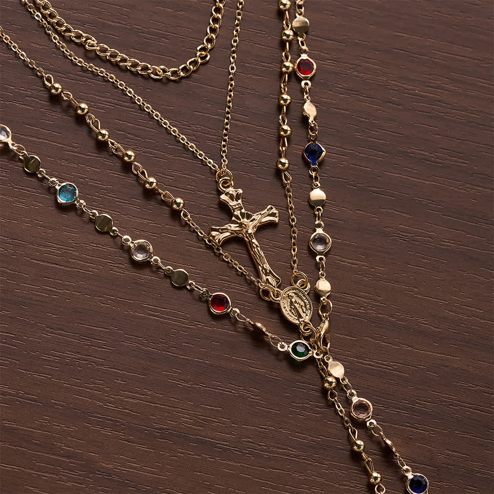 Set di collane con croce a strati Christianartworkshop : espressione di fede e stile a più fili. - image 2