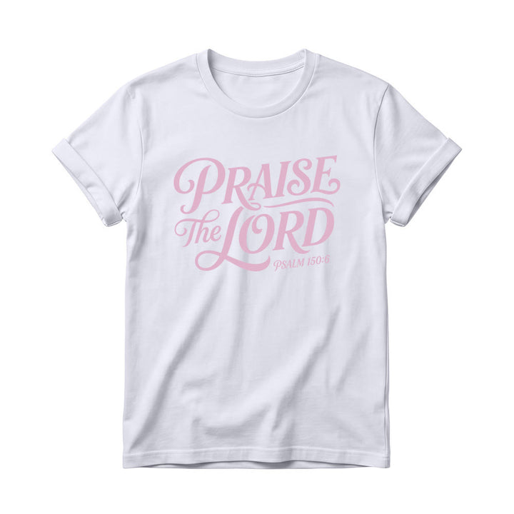Christianartworkshop T-shirt girocollo da donna con scritta elaborata e riccia "Lode al Signore Salmo 150:6" - Bianco - 4XL - image 2