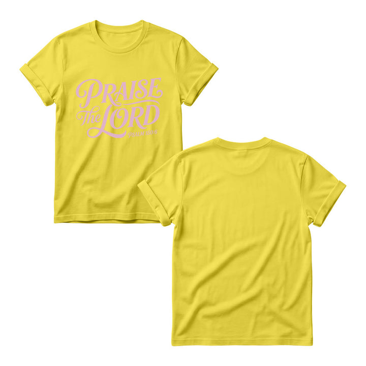 Christianartworkshop T-shirt girocollo da donna con scritta elaborata e riccia "Lode al Signore Salmo 150:6" - image 7