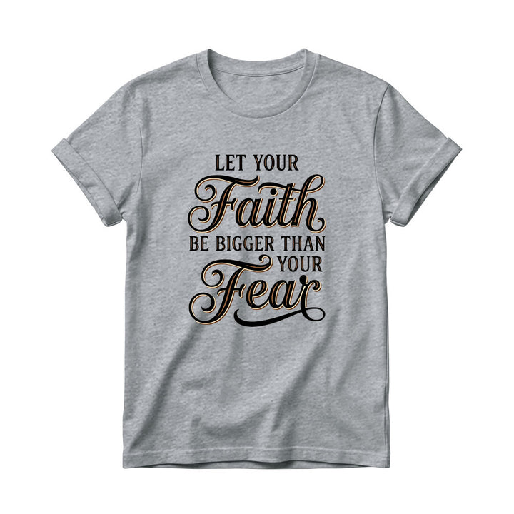 Christianartworkshop T-shirt girocollo casual da donna con scritta decorativa in corsivo "Fede e Paura" - Grigio - 4XL - image 13