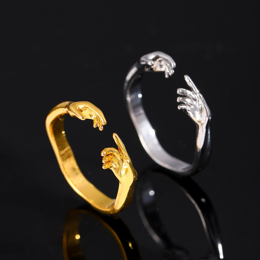 Christianartworkshop Anello regolabile con la Creazione di Adamo, Mani Aperte che Si Toccano: Emblema senza tempo di dolce protezione celeste. - image 2