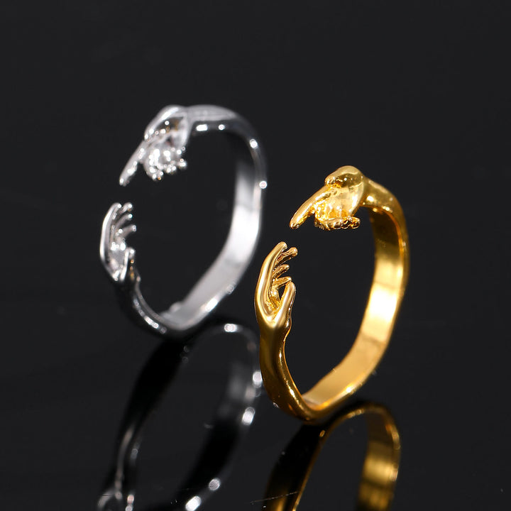 Christianartworkshop Anello regolabile con la Creazione di Adamo, Mani Aperte che Si Toccano: Emblema senza tempo di dolce protezione celeste. - image 3