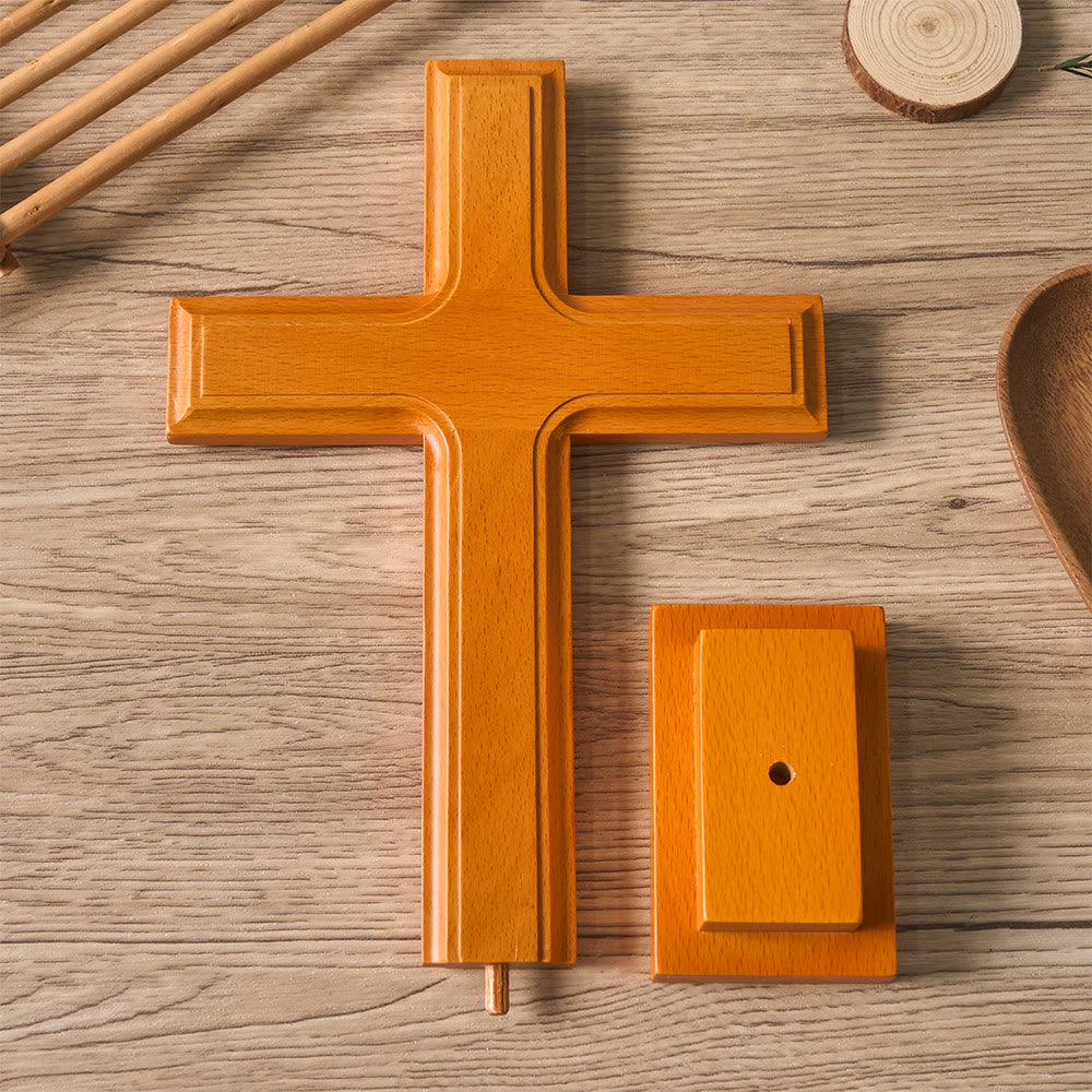 Christianartworkshop - Croce in legno da scrivania con base: un sottile segno di serenità spirituale - image 4