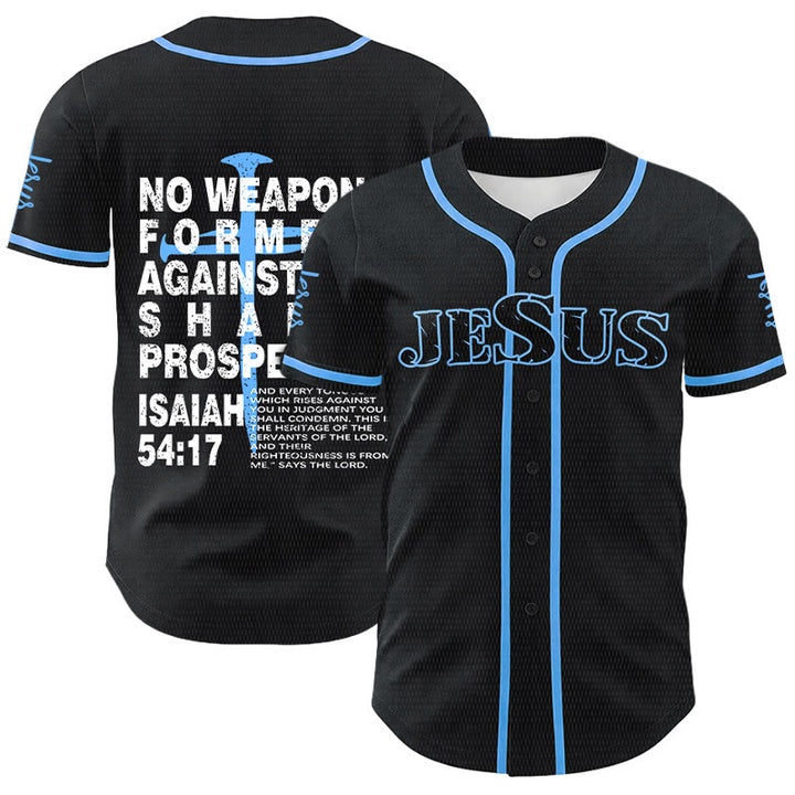 Christianartworkshop Nessuna arma forgiata contro di me avrà successo Maglia da baseball - image 13