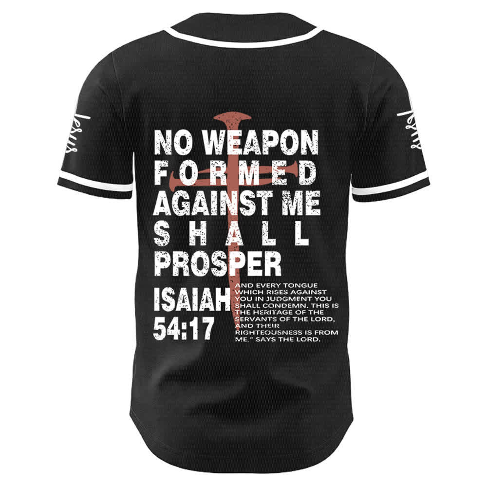Christianartworkshop Nessuna arma forgiata contro di me avrà successo Maglia da baseball - image 1