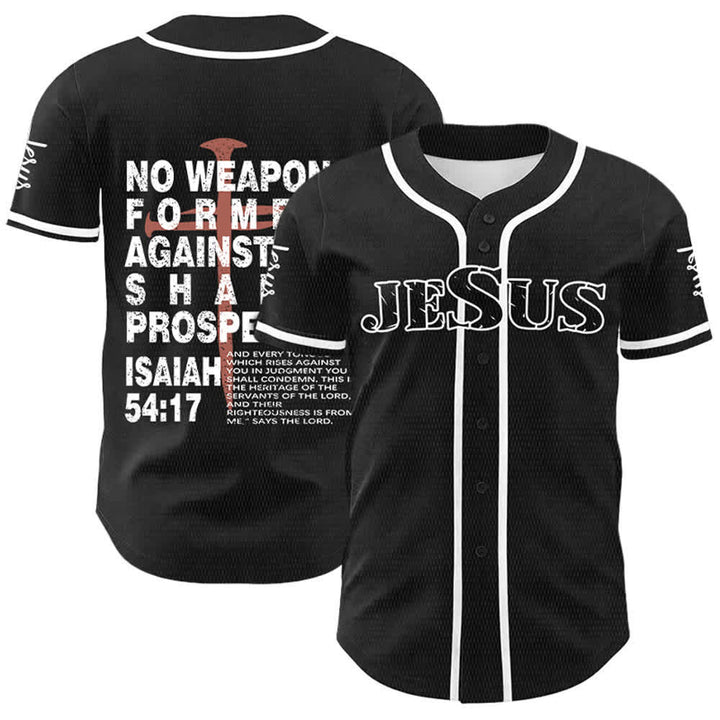 Christianartworkshop Nessuna arma forgiata contro di me avrà successo Maglia da baseball - Bianco - 5XL - image 0