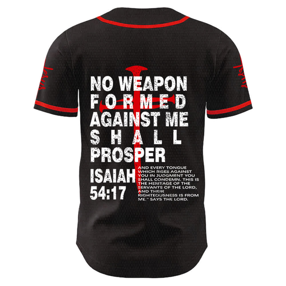 Christianartworkshop Nessuna arma forgiata contro di me avrà successo Maglia da baseball - image 4