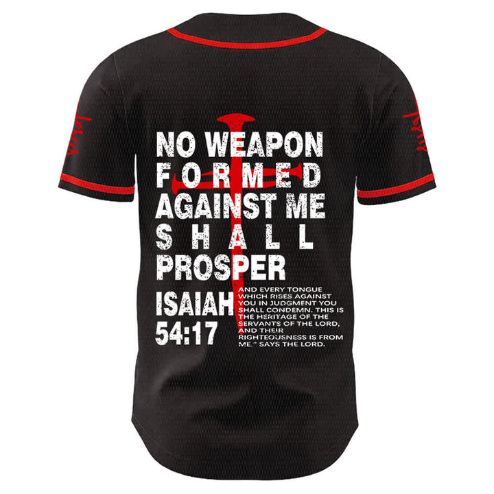 Christianartworkshop Nessuna arma forgiata contro di me avrà successo Maglia da baseball - image 4