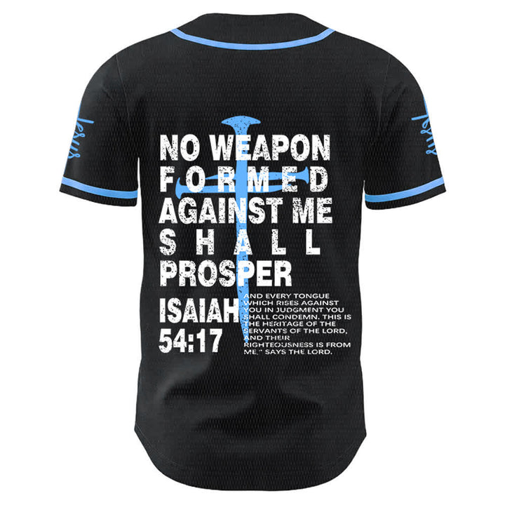 Christianartworkshop Nessuna arma forgiata contro di me avrà successo Maglia da baseball - Blu - 5XL - image 12