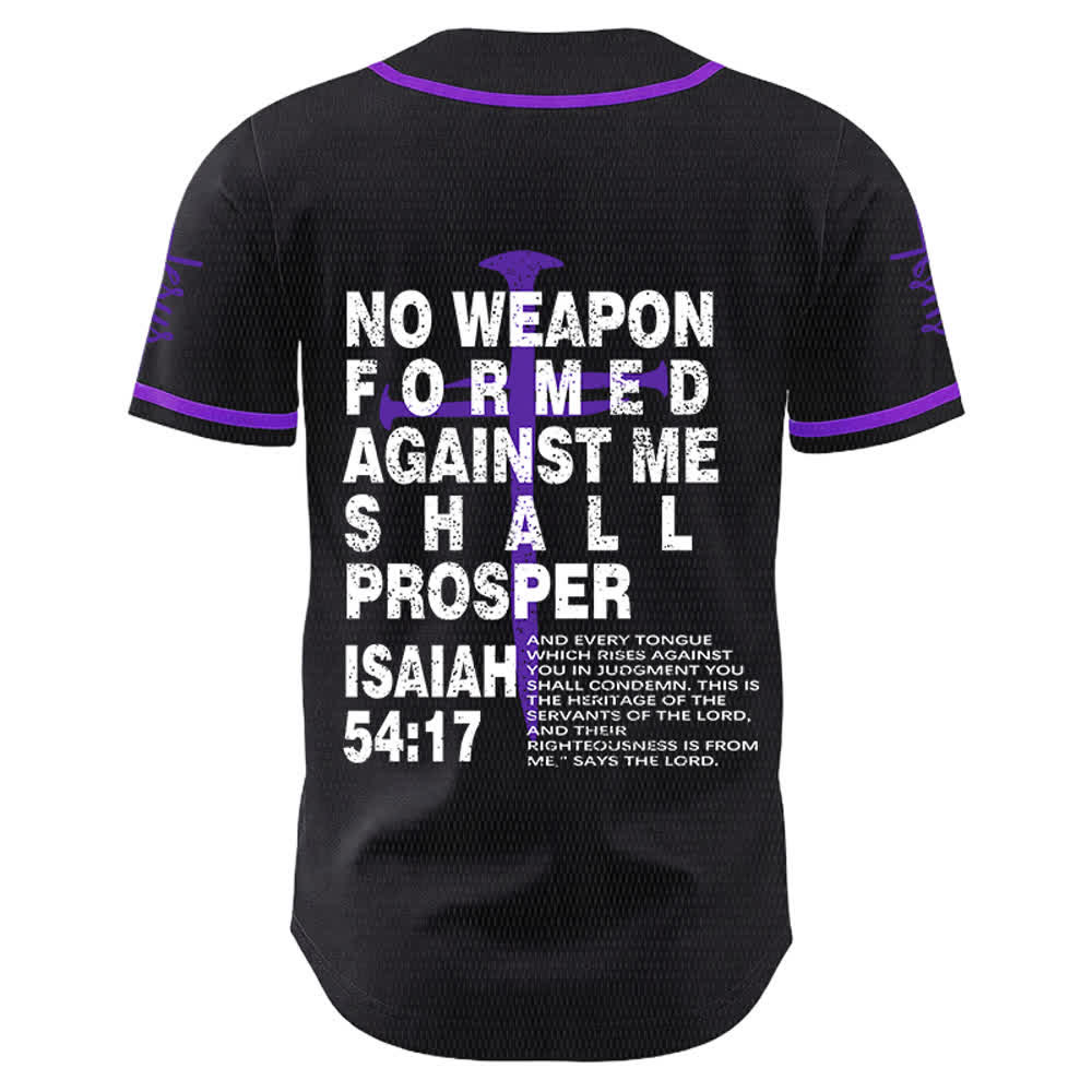 Christianartworkshop Nessuna arma forgiata contro di me avrà successo Maglia da baseball - image 22