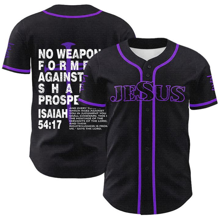 Christianartworkshop Nessuna arma forgiata contro di me avrà successo Maglia da baseball - Viola - 5XL - image 21