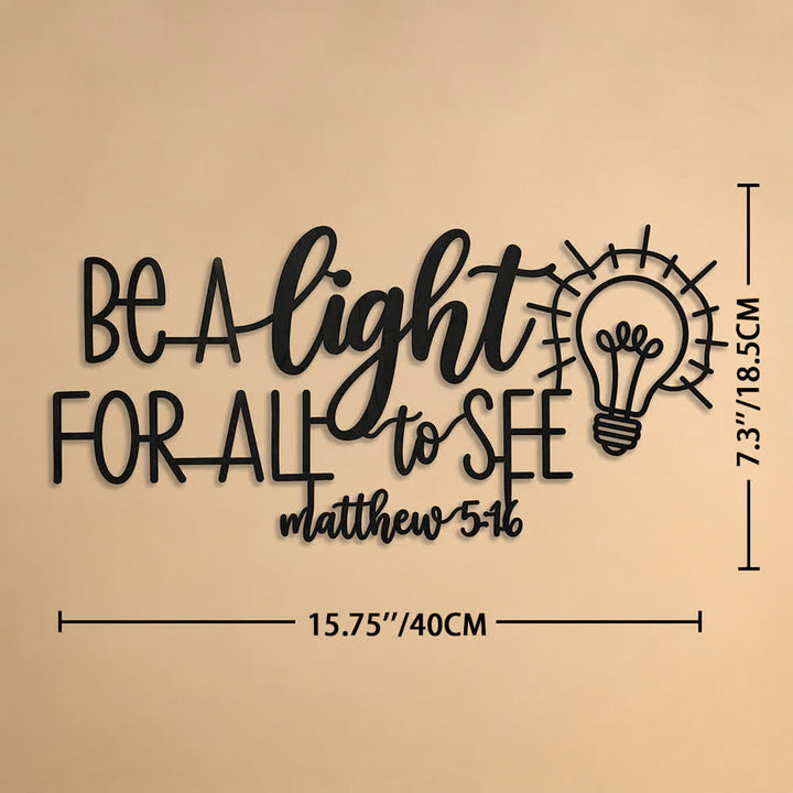 Christianartworkshop Decorazione murale in metallo con scritta "Lampadina" (Matteo 5:16): simbolo dell'illuminazione divina. - 15,75''*7,3''*0,04''/40*18,5*0,1 cm - image 8