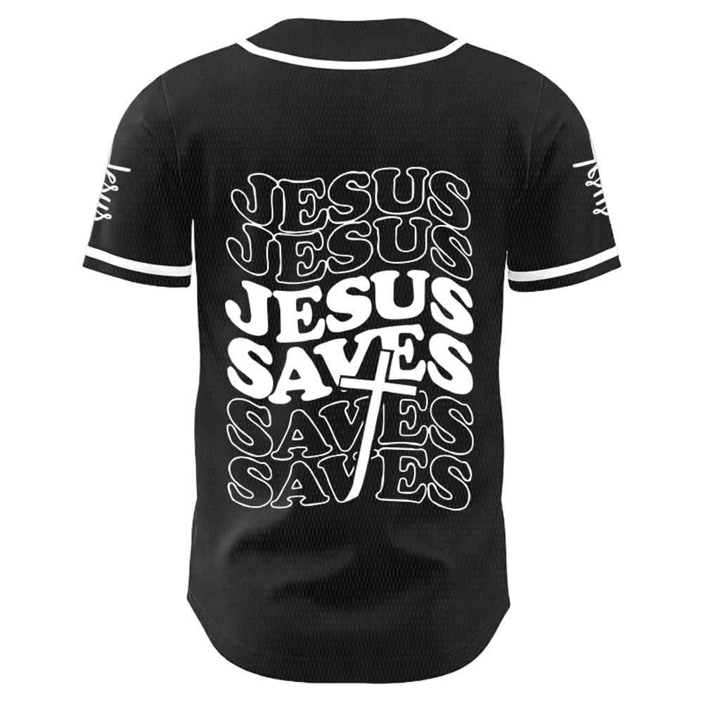 Christianartworkshop Maglia da baseball unisex personalizzata con la scritta "Gesù salva la fede". - image 4