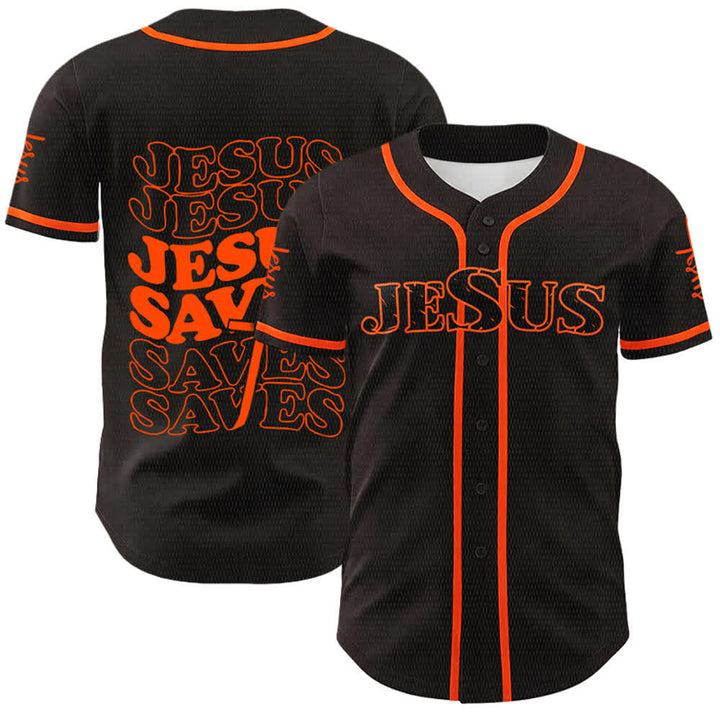 Christianartworkshop Maglia da baseball unisex personalizzata con la scritta "Gesù salva la fede". - Arancia - 5XL - image 12