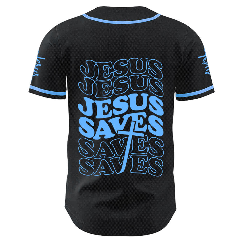 Christianartworkshop Maglia da baseball unisex personalizzata con la scritta "Gesù salva la fede". - image 1