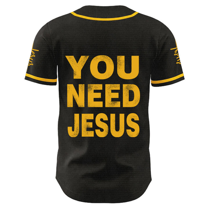 Christianartworkshop Maglia da baseball unisex con la scritta "Hai bisogno di Gesù" e la frase di fede. - image 7