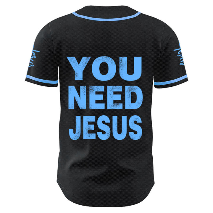 Christianartworkshop Maglia da baseball unisex con la scritta "Hai bisogno di Gesù" e la frase di fede. - image 13