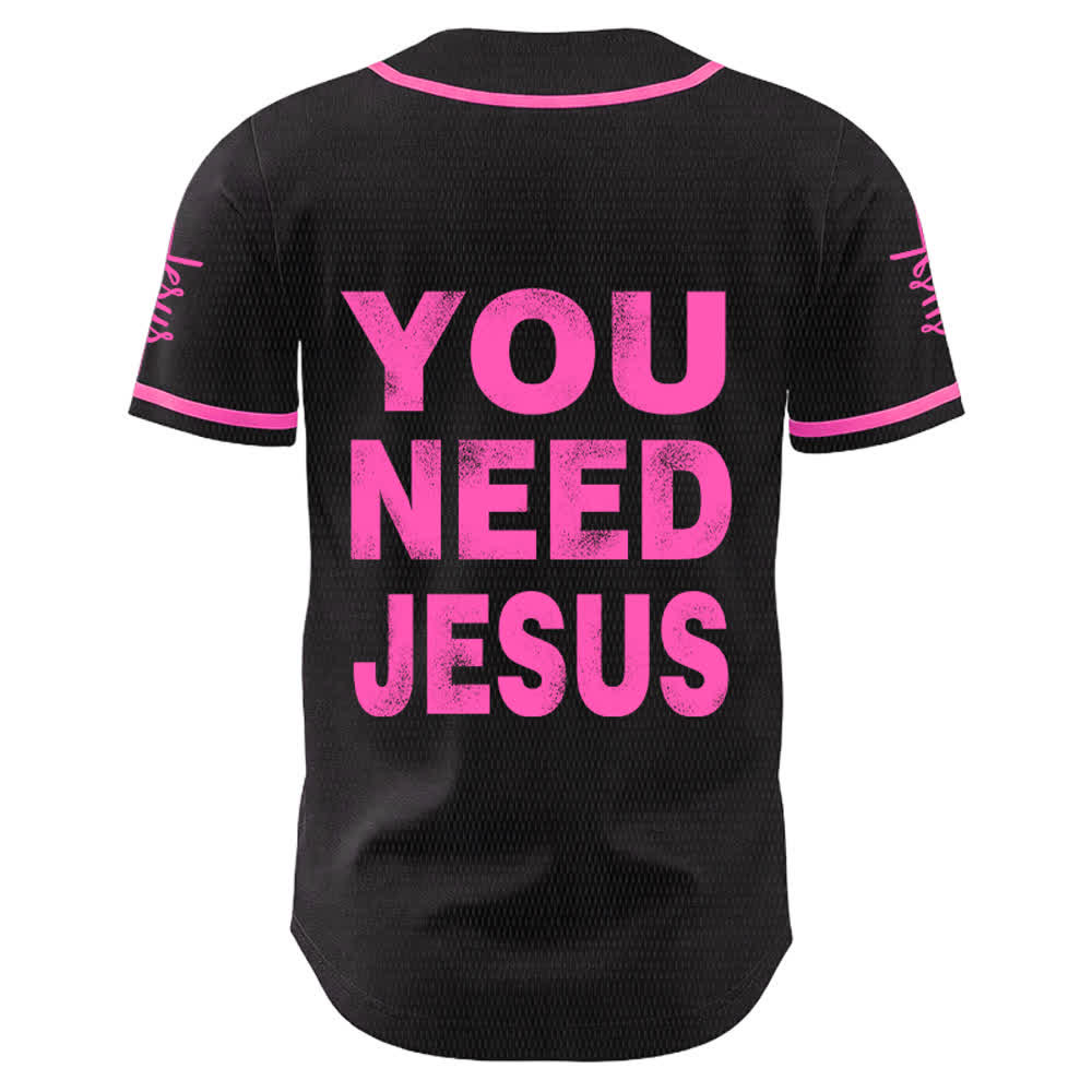 Christianartworkshop Maglia da baseball unisex con la scritta "Hai bisogno di Gesù" e la frase di fede. - image 16