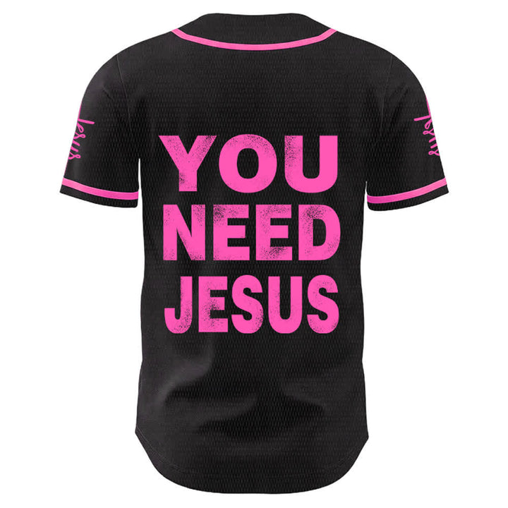 Christianartworkshop Maglia da baseball unisex con la scritta "Hai bisogno di Gesù" e la frase di fede. - image 16