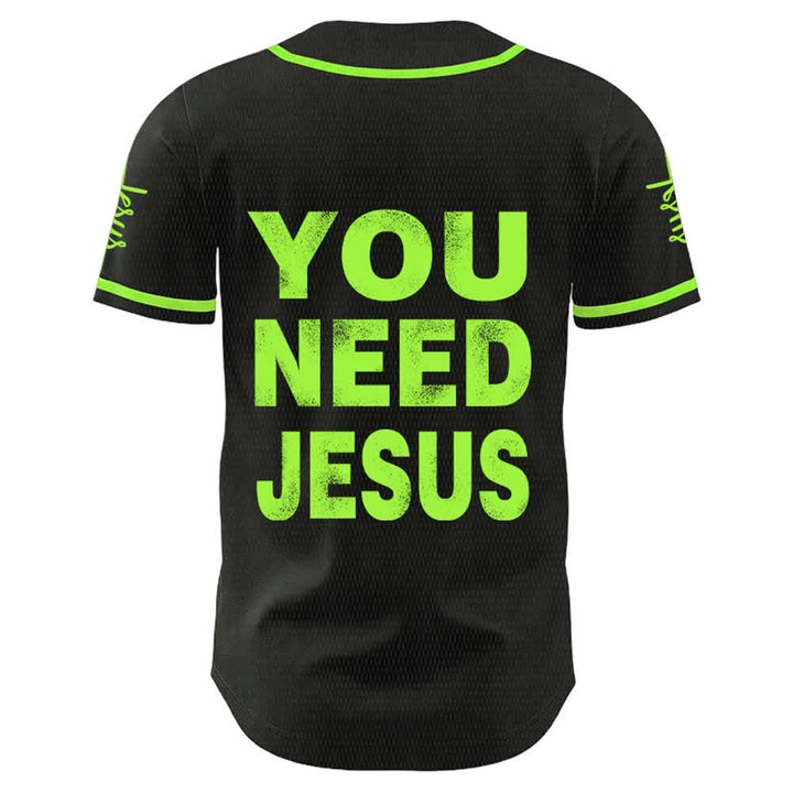 Christianartworkshop Maglia da baseball unisex con la scritta "Hai bisogno di Gesù" e la frase di fede. - image 19