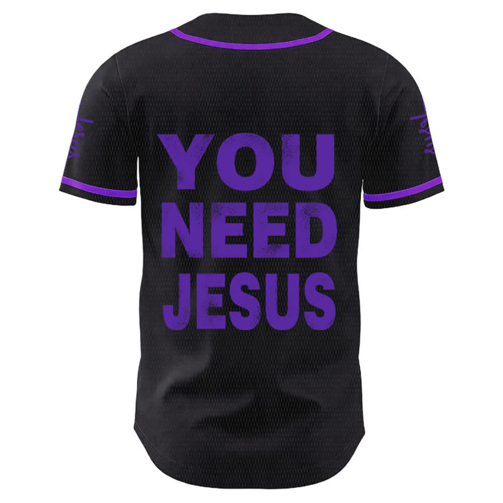 Christianartworkshop Maglia da baseball unisex con la scritta "Hai bisogno di Gesù" e la frase di fede. - image 22