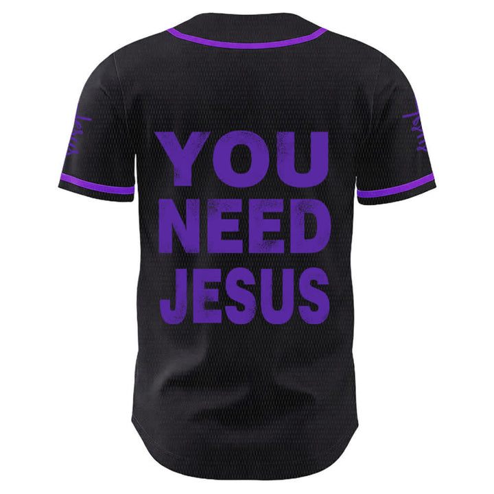 Christianartworkshop Maglia da baseball unisex con la scritta "Hai bisogno di Gesù" e la frase di fede. - image 22
