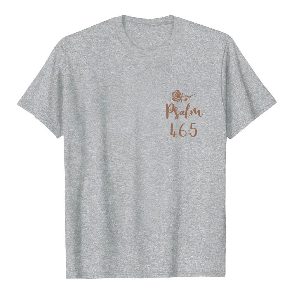 Christianartworkshop T-shirt classica con stampa fronte/retro "Dio è dentro di lei" Salmo 46:5 - image 23