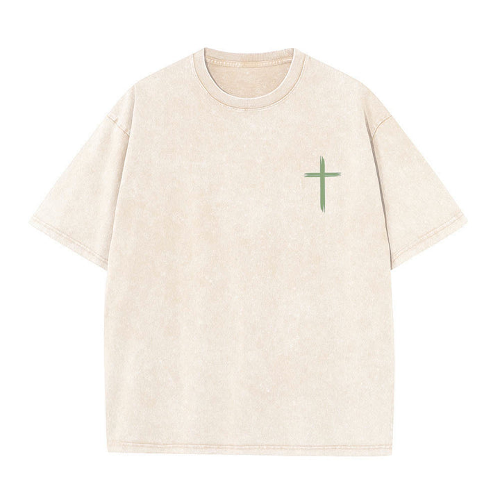 Christianartworkshop T-shirt lavata con stampa floreale a croce "Let All That You Do Be Done In Love" su entrambi i lati. - image 8