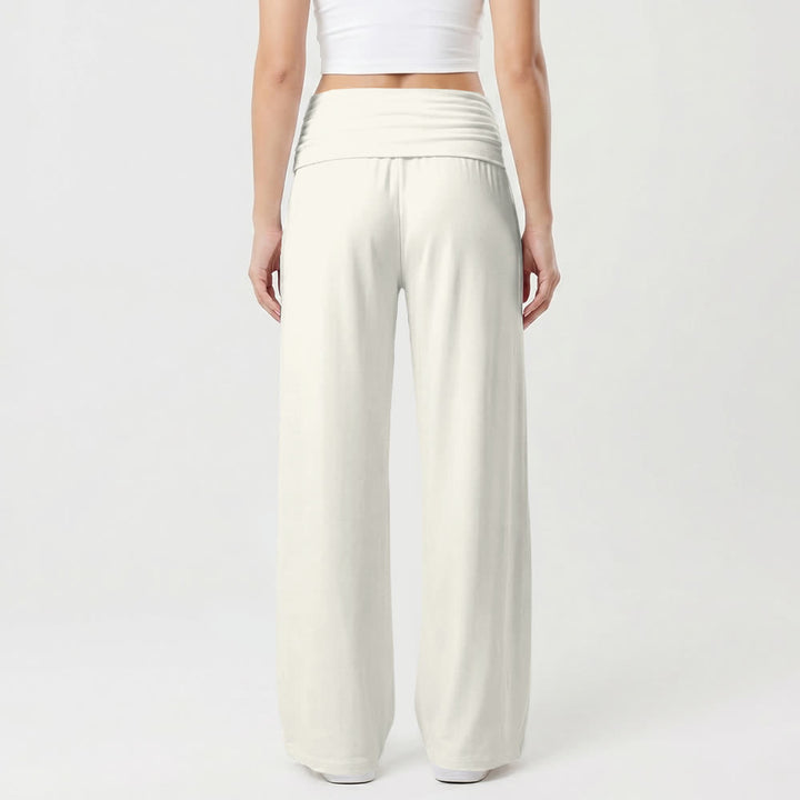 Christianartworkshop Pantaloni a gamba larga da donna casual con scritta "Non posso fare e posso fare" e "Fede in versione cartone animato" e scritta "Fede in versione casual". - image 2