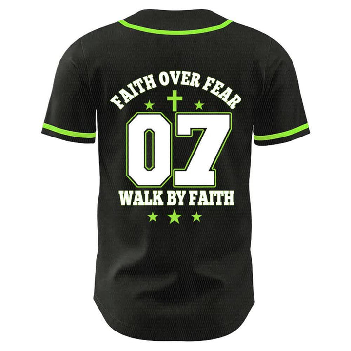 Christianartworkshop Fede contro la paura Camminata attraverso la paura Numero 07 Maglia da baseball unisex con croce della colomba - image 17