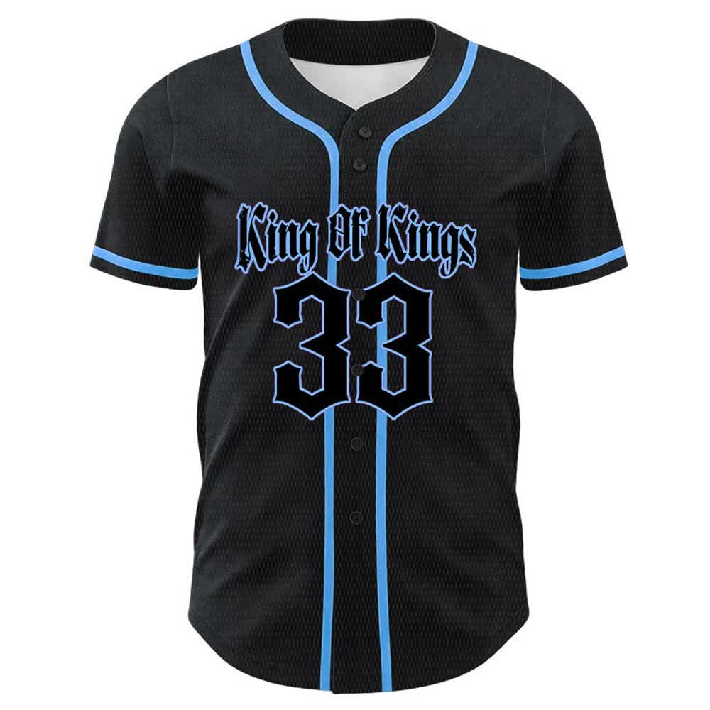 Christianartworkshop Maglia da baseball unisex King Of Kings Number 33 Jesus Portrying Cross - image 14