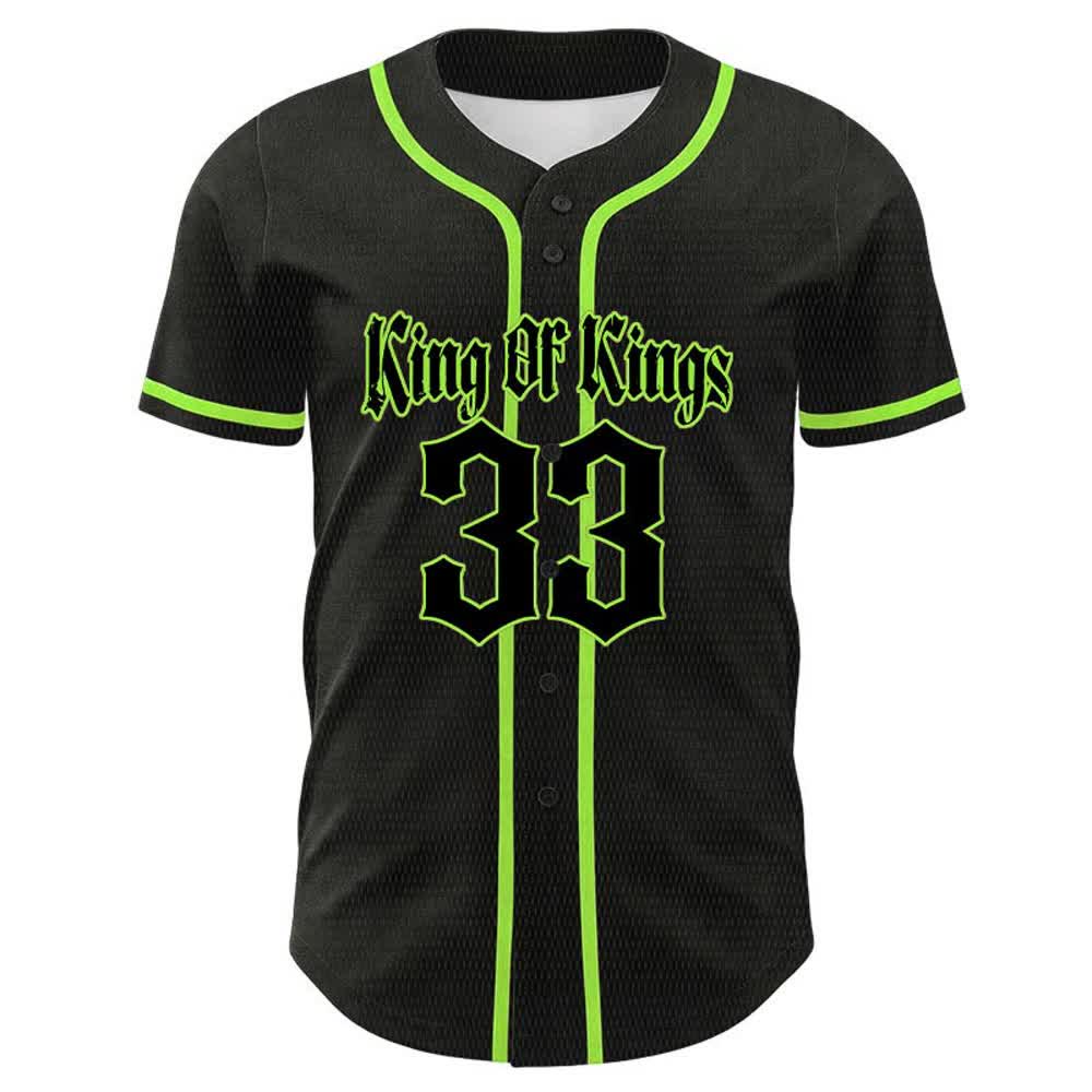 Christianartworkshop Maglia da baseball unisex King Of Kings Number 33 Jesus Portrying Cross - image 17