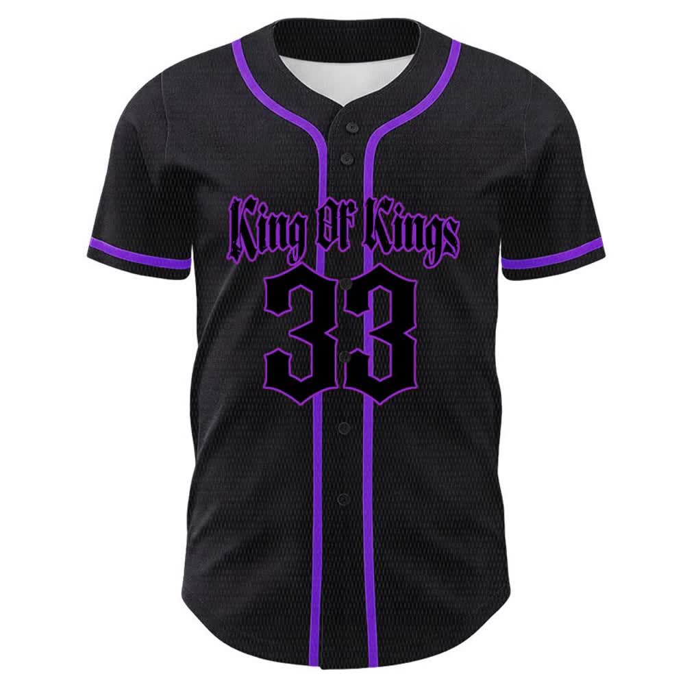 Christianartworkshop Maglia da baseball unisex King Of Kings Number 33 Jesus Portrying Cross - image 20