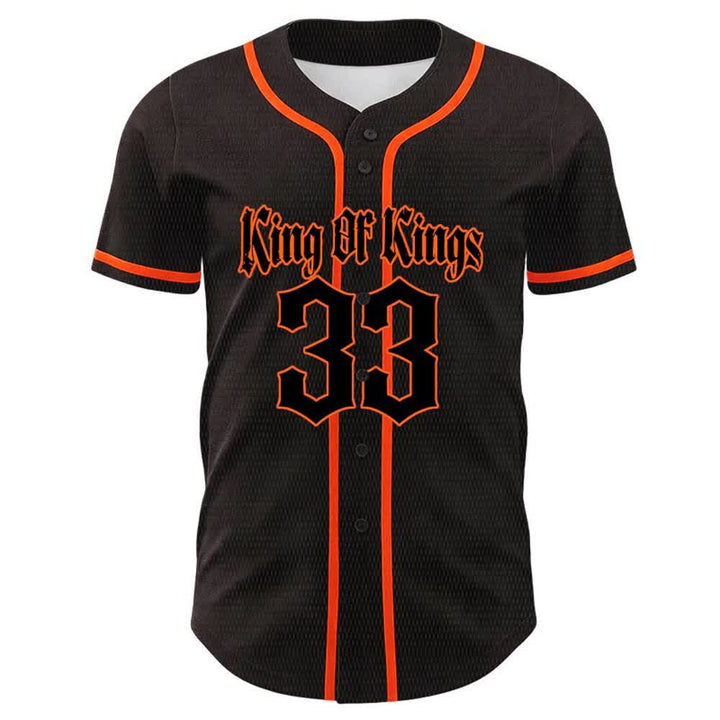 Christianartworkshop Maglia da baseball unisex King Of Kings Number 33 Jesus Portrying Cross - image 11