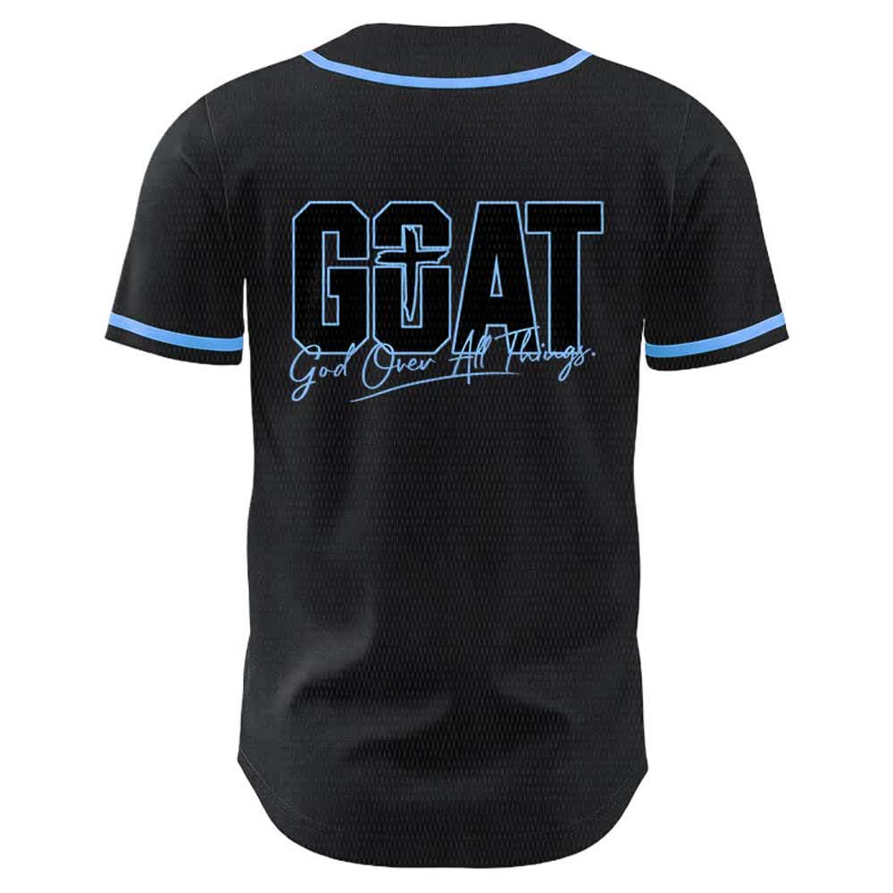 Christianartworkshop Maglia da baseball unisex con semplice croce e scritta "GOAT God Over All Things" (Capra, Dio sopra ogni cosa). - image 13