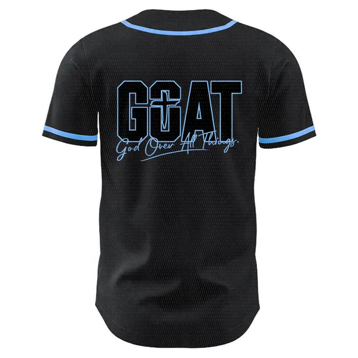 Christianartworkshop Maglia da baseball unisex con semplice croce e scritta "GOAT God Over All Things" (Capra, Dio sopra ogni cosa). - image 13