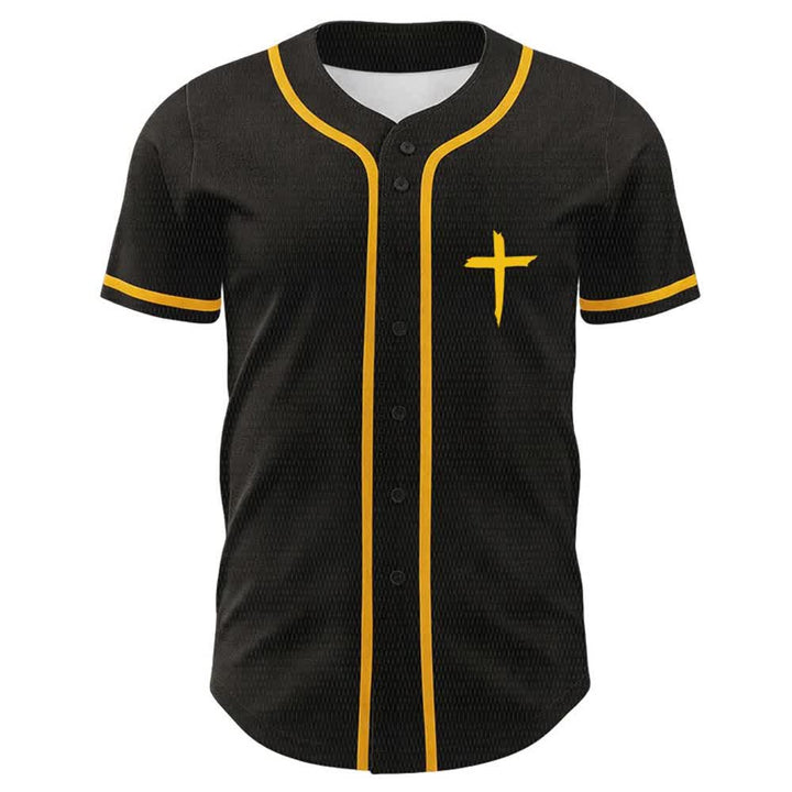 Christianartworkshop Maglia da baseball unisex con semplice croce e scritta "GOAT God Over All Things" (Capra, Dio sopra ogni cosa). - image 2