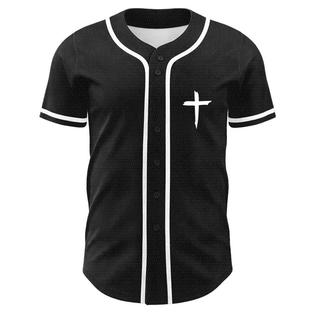 Christianartworkshop Maglia da baseball unisex con semplice croce e scritta "GOAT God Over All Things" (Capra, Dio sopra ogni cosa). - image 5