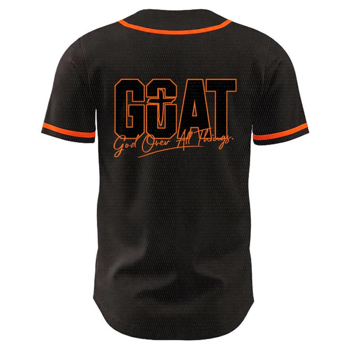 Christianartworkshop Maglia da baseball unisex con semplice croce e scritta "GOAT God Over All Things" (Capra, Dio sopra ogni cosa). - image 10