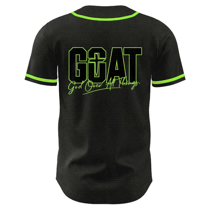 Christianartworkshop Maglia da baseball unisex con semplice croce e scritta "GOAT God Over All Things" (Capra, Dio sopra ogni cosa). - image 16