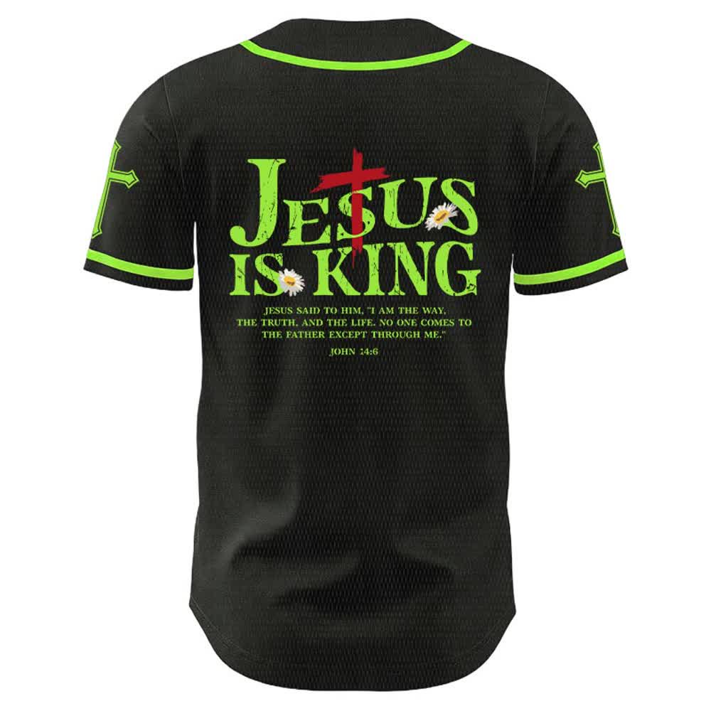 Christianartworkshop Gesù è Re Giovanni 14:6 Maglia da baseball unisex con 3 chiodi e 1 croce - image 17