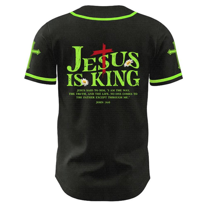Christianartworkshop Gesù è Re Giovanni 14:6 Maglia da baseball unisex con 3 chiodi e 1 croce - image 17