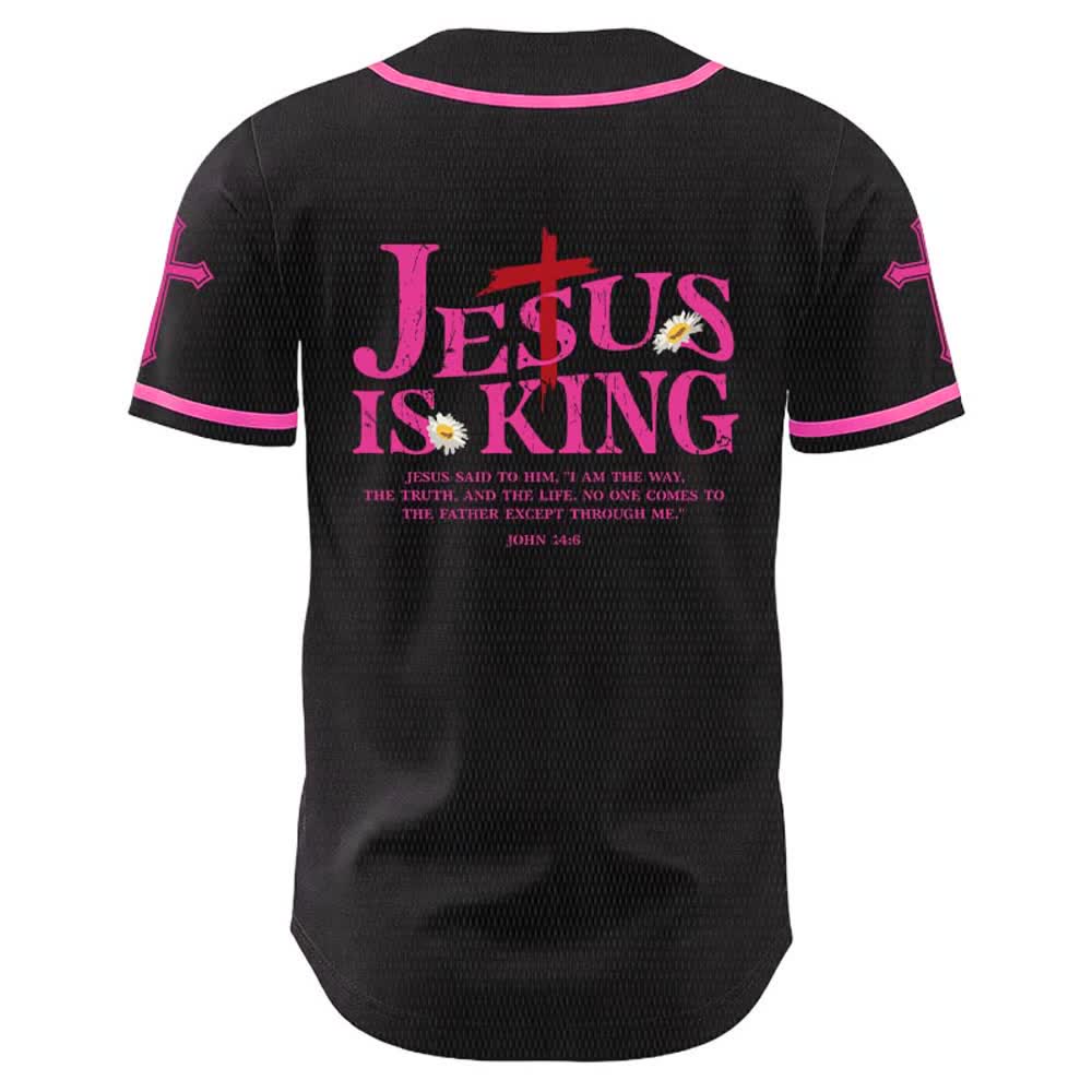 Christianartworkshop Gesù è Re Giovanni 14:6 Maglia da baseball unisex con 3 chiodi e 1 croce - image 23
