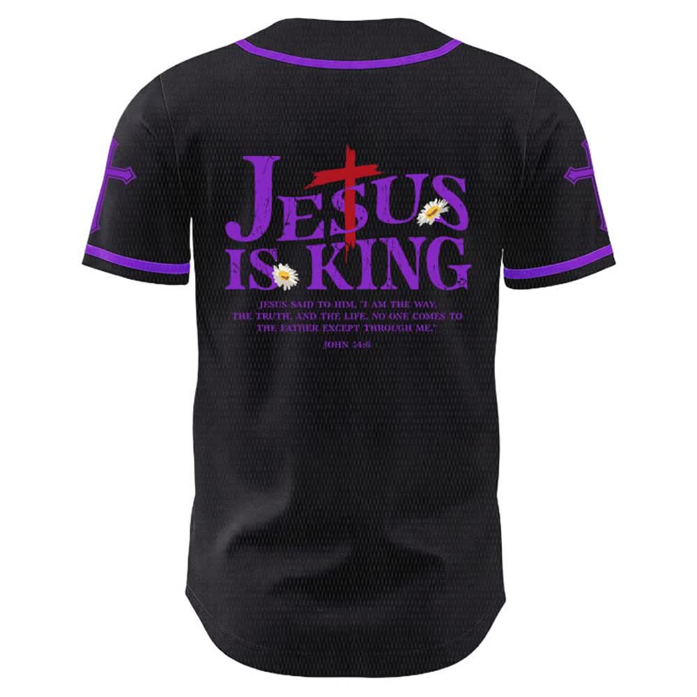 Christianartworkshop Gesù è Re Giovanni 14:6 Maglia da baseball unisex con 3 chiodi e 1 croce - image 20