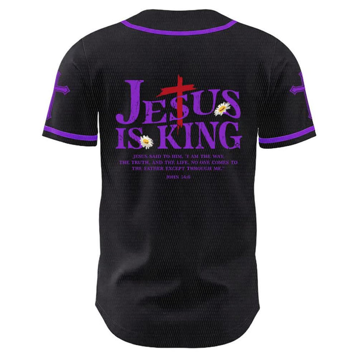 Christianartworkshop Gesù è Re Giovanni 14:6 Maglia da baseball unisex con 3 chiodi e 1 croce - image 20