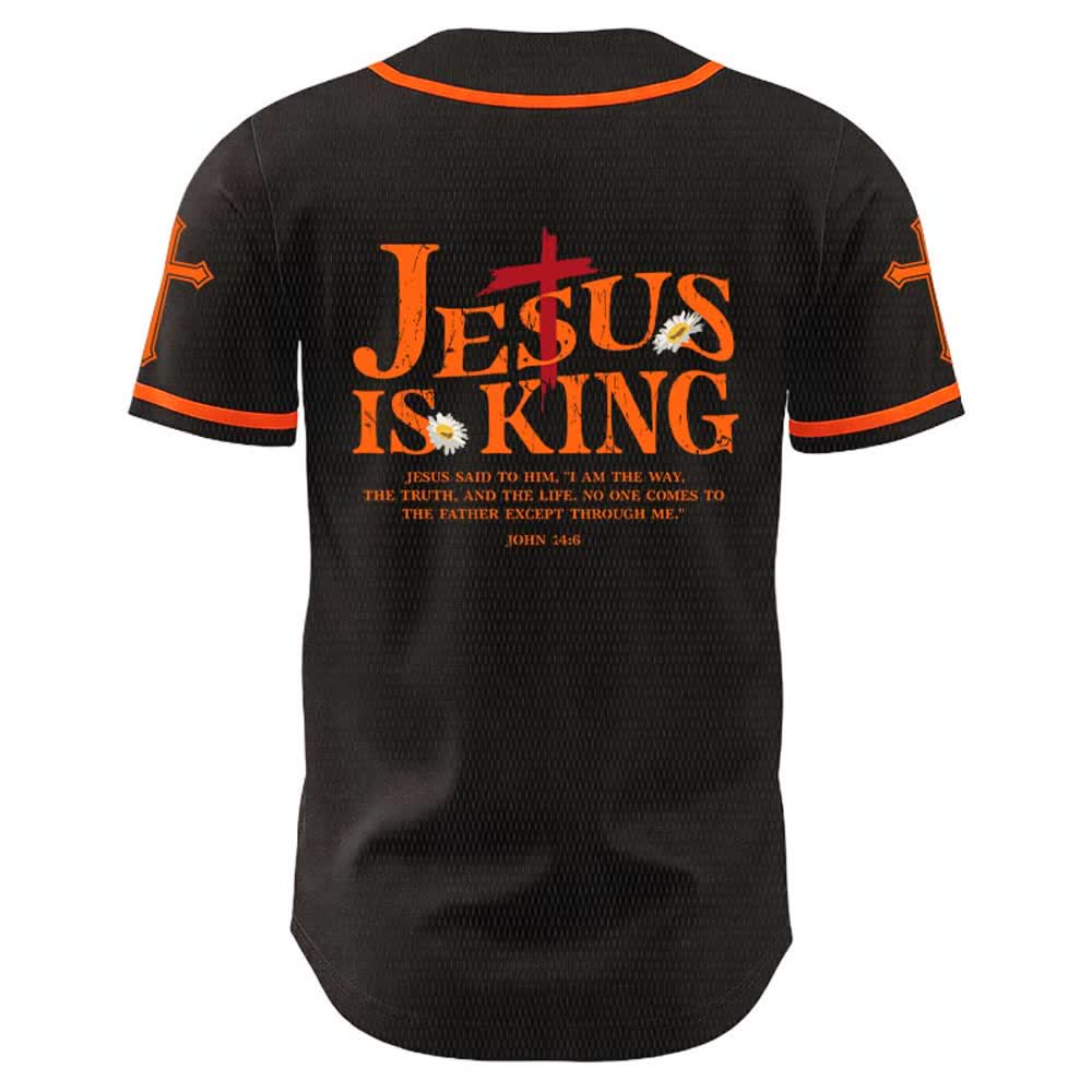 Christianartworkshop Gesù è Re Giovanni 14:6 Maglia da baseball unisex con 3 chiodi e 1 croce - image 11